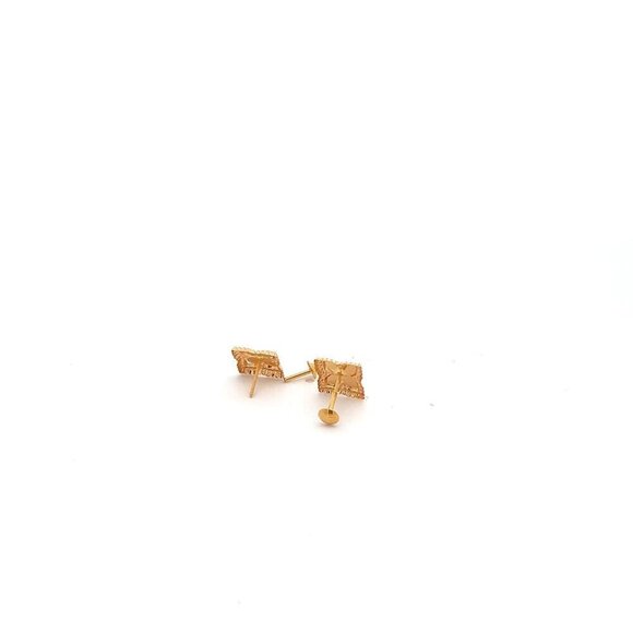18K Gold Earrings Screw Type - Picture 3 of 5